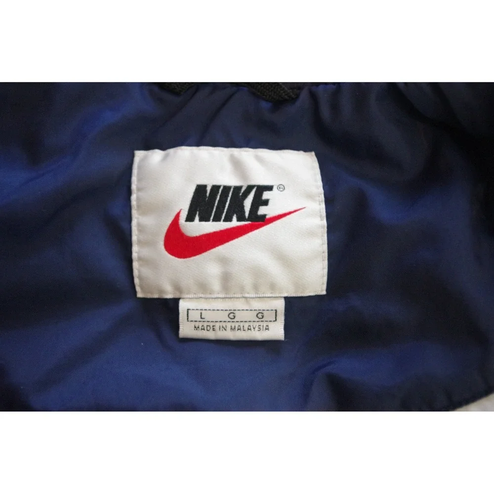 Vintage Nike Windbreaker Jacket Mens Large Blue White Colorblock Full Zip 90s
